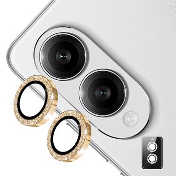 Samsung Galaxy S25 Edge Hat Prince Glitter Camera Lens Protector - Gold