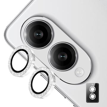 Samsung Galaxy S25 Edge Hat Prince Glitter Camera Lens Protector - Silver