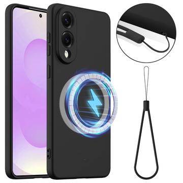 Samsung Galaxy S25 Edge Maska od Tečnog Silikona - Kompatibilna sa MagSafe - Crna