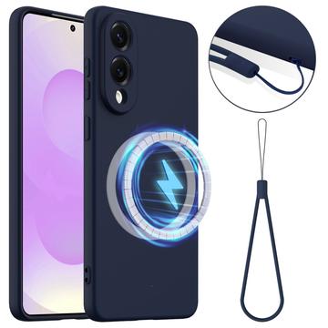 Samsung Galaxy S25 Edge Maska od Tečnog Silikona - Kompatibilna sa MagSafe - Tamnoplava