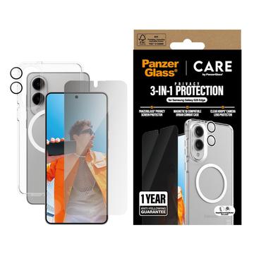Samsung Galaxy S25 Edge PanzerGlass Care Flagship 3-in-1 Privacy Bundle - Clear