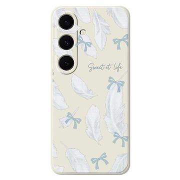 Samsung Galaxy S25 FE Feather Pattern TPU Case