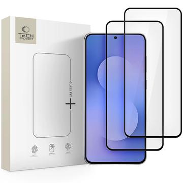 Samsung Galaxy S25 FE Tech-Protect Glass Fit+ Tempered Glass Screen Protector - 2 Pcs. - Black
