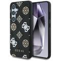 Samsung Galaxy S25 Guess 4G Printed Colored Peony Pattern MagSafe Case - Black