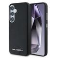 Samsung Galaxy S25 Karl Lagerfeld Saffiano Metal Logo Case - Black
