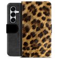 Samsung Galaxy S25+ Premijum Futrola-Novčanik - Leopard