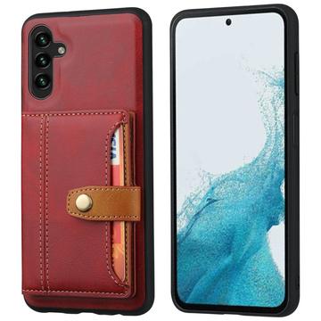 Samsung Galaxy S25 Retro Style Futrola sa Novčanikom - Crvena