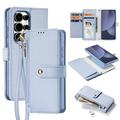 Samsung Galaxy S25 Ultra Dux Ducis Lawa Wallet Leather Case w. Magnetic Cover - Baby Blue