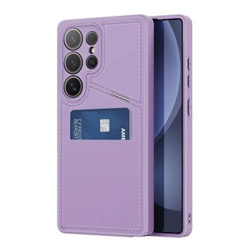Samsung Galaxy S25 Ultra Dux Ducis Rafi II Magnetic Case with Kickstand and Card Slots - Purple