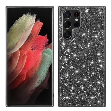 Samsung Galaxy S25 Ultra Glitter Series Hibridna Maska - Crna