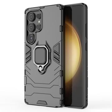 Samsung Galaxy S25 Ultra Hibridna Maska sa Prstenom - Crna