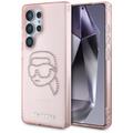 Samsung Galaxy S25 Ultra Karl Lagerfeld Rhinestones Karl Head Logo Case - Pink