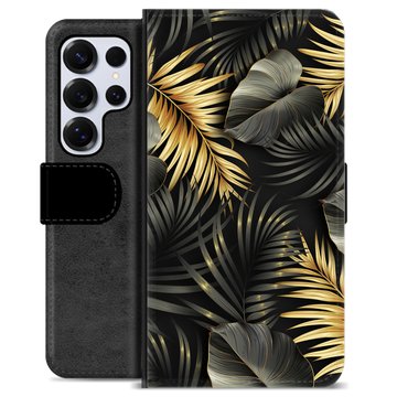 Samsung Galaxy S25 Ultra Premijum Futrola-Novčanik - Zlatno Lišće