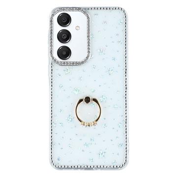 Samsung Galaxy S25+/S24+ CrystalGlow Hybrid Case with Ring Holder - Stars / Transparent
