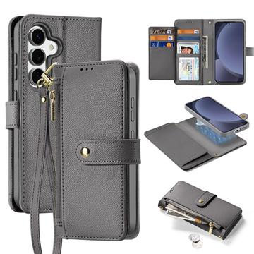 Samsung Galaxy S25+ Dux Ducis Lawa Wallet Leather Case w. Magnetic Cover - Grey