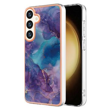 Samsung Galaxy S25+ Marble Pattern Galvanizirana IMD TPU Futrola