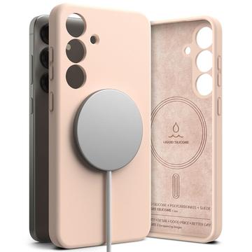 Samsung Galaxy S25+ Ringke Liquid Silicone MagSafe Maska - Ružičasti Pesak