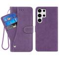 Samsung Galaxy S26 Ultra Elegant Retro Wallet Case with Rotating Card Holder