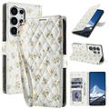 Samsung Galaxy S26 Ultra Rhombic Floral Wallet Case
