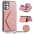 Samsung Galaxy S26 Ultra Stardust Maska sa Držačem Kartica - Roze