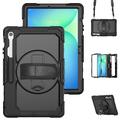 Samsung Galaxy Tab S10 FE+ Tech-Protect Solid360 Hybrid Case w. Strap - Black