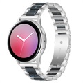 Samsung Galaxy Watch4/Watch4 Classic/Watch5/Watch6/Watch FE/Watch7 Kaiš od Nerđajućeg Čelika - Tamno Plavi / Srebrni