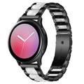Samsung Galaxy Watch4/Watch4 Classic/Watch5/Watch6 Kaiš od Nerđajućeg Čelika - Biserno Sivi / Crni