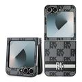 Samsung Galaxy Z Flip6/Z Flip7 FE DKNY Checkered Pattern and Stripe Case - Black