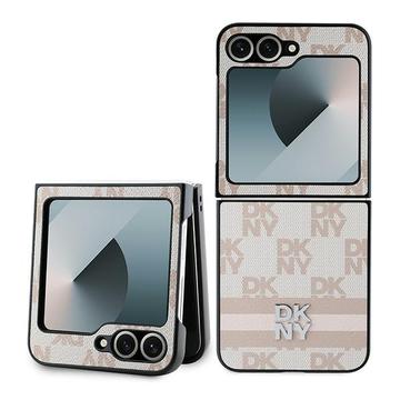 Samsung Galaxy Z Flip6/Z Flip7 FE DKNY Checkered Pattern and Stripe Case - Pink