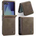 Samsung Galaxy Z Flip7 Caseme 033 Calf Texture Wallet Case with RFID Blocking