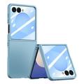 Samsung Galaxy Z Flip7 Plastic Case with Outer Tempered Glass Screen Protector - Baby Blue