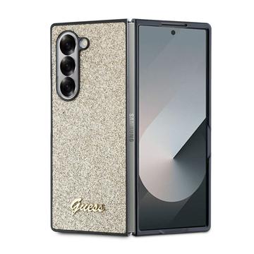 Samsung Galaxy Z Fold6 Guess Glitter Flakes Metal Logo Hibridna Maska - Zlatna
