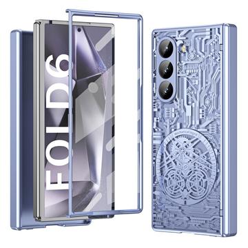 Samsung Galaxy Z Fold6 Mechanical Legend Electroplated Plastic Case - Blue