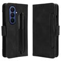 Samsung Galaxy Z Fold7 Cardholder Wallet Case with Pen Holder - Black