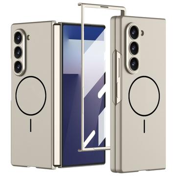 Samsung Galaxy Z Fold7 GKK Magnetic Slim Case with Tempered Glass Screen Protector - Titanium Grey