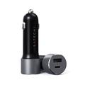 Satechi Power Delivery 72W Car Charger W. USB-A & USB-C - Space Grey
