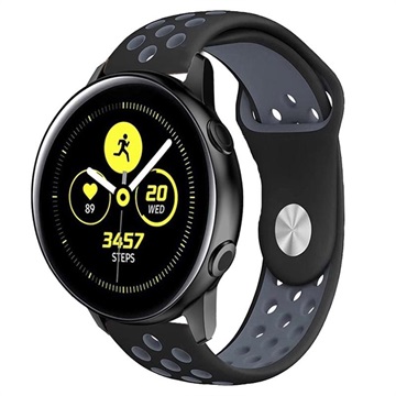 Samsung Galaxy Watch Active Silikonski Kaiš - Crni / Sivi