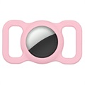 Apple AirTag Silikonska Maska za Ogrlicu za Ljubimce - Roze