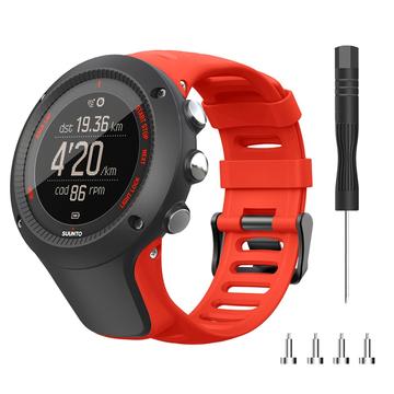 Silicone Strap for Suunto Ambit3 Peak/Sport/Vertical - Red