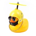 Small Silicone Duck Bicycle Horn & Indicator Light - Yellow