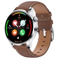 Smartwatch with Leather Strap M103 - iOS/Android