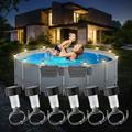 Solar Fence & Railing Lights - 6 Pcs. - Warm White