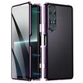 Sony Xperia 1 VII Magnetic Case with Tempered Glass - Purple