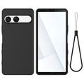 Sony Xperia 10 VII Liquid Silicone Case with Hand Strap