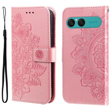 Sony Xperia 10 VII Mandala Series Futrola-Novčanik - Roze