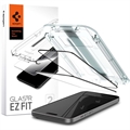 iPhone 15 Plus Spigen Glas.tR Ez Fit Full Cover Zaštitno Kaljeno Staklo - 9H - 2 Kom. - Crne Ivice