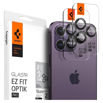 Spigen Glas.tR Ez Fit Optik Pro iPhone 14 Pro/14 Pro Max/15 Pro/15 Pro Max Zaštitno Staklo za Kameru - Crno