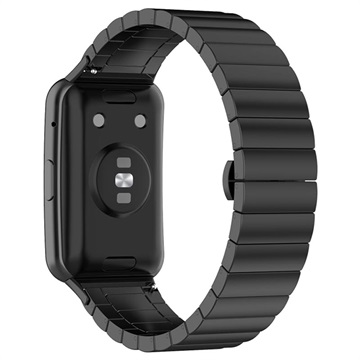 Huawei Watch Fit Kaiš od Nerđajućeg Čelika sa Leptir-Kopčom - Crni