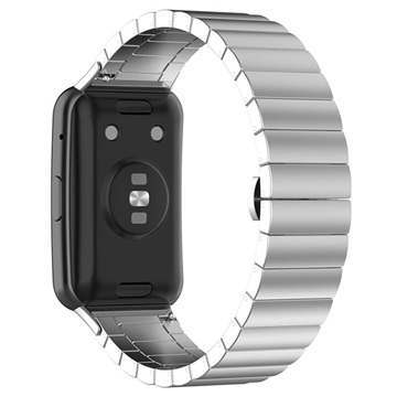 Huawei Watch Fit Kaiš od Nerđajućeg Čelika sa Leptir-Kopčom - Srebrni