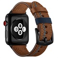 Apple Watch Series Ultra 3/2/Ultra/11/10/9/8/SE 3/(2022)/7/SE/6/5/4/3/2/1 Prošiveni Kožni Kaiš - 49mm/45mm/44mm/42mm - Braon